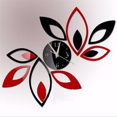 Orologio da parete Foglie fiore metallo