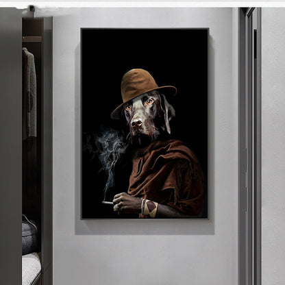 Quadro cane fumo vintage