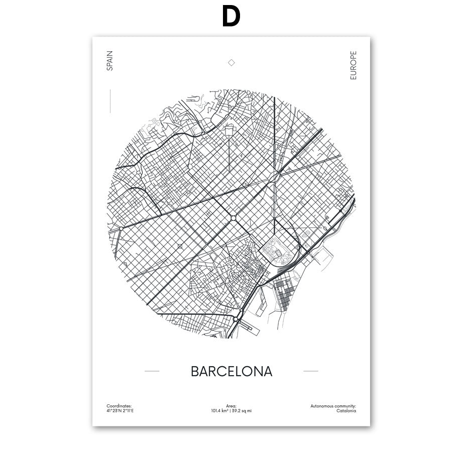 Poster mappe città