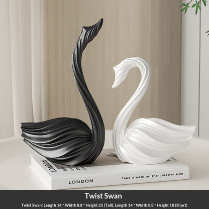 Scultura cigno minimalista