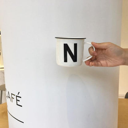 Tazza ceramica lettere