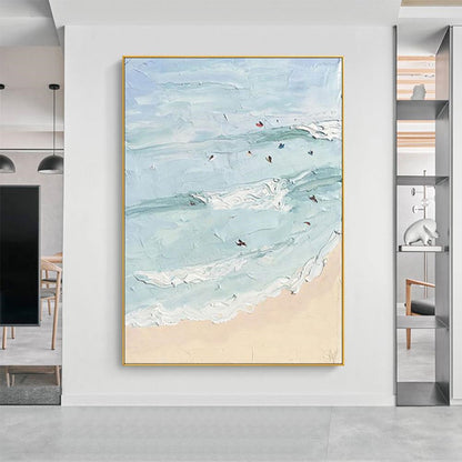 Dipinto olio spiaggia