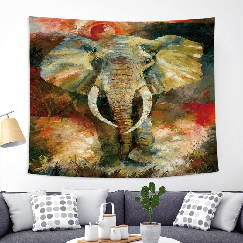 Tappezzeria elefante colorato
