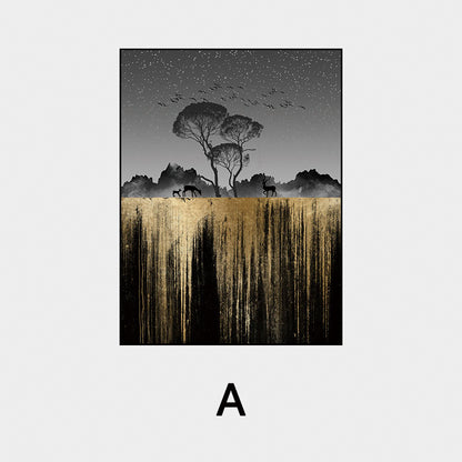 Quadro Luna e Alberi