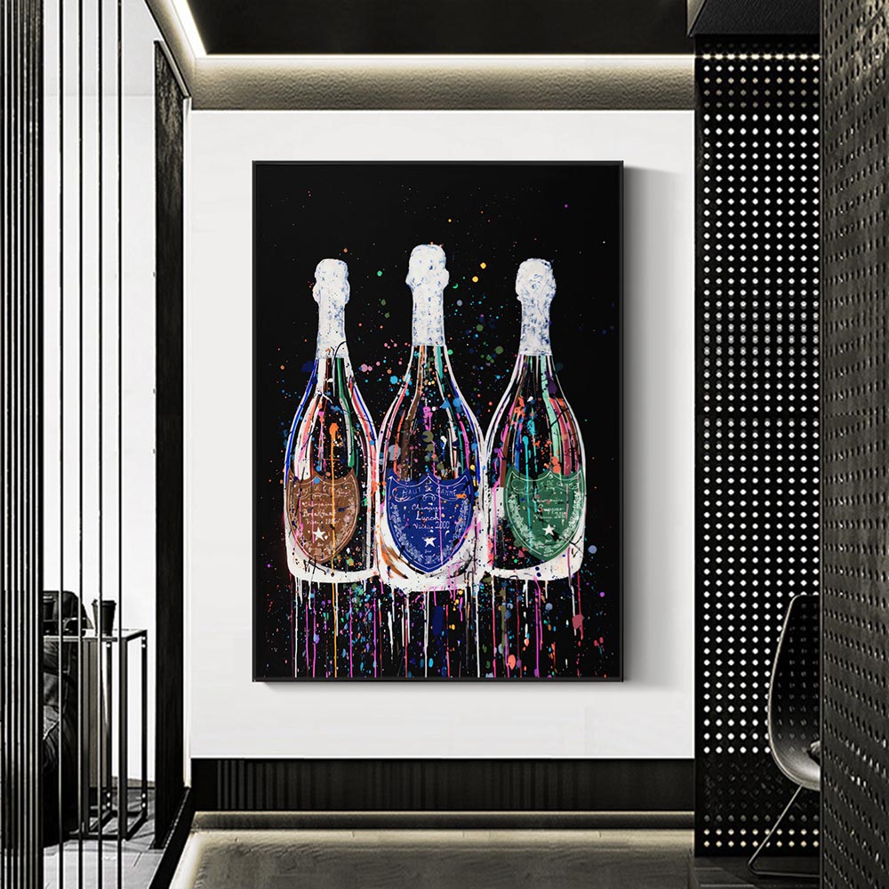 Quadro bottiglia champagne