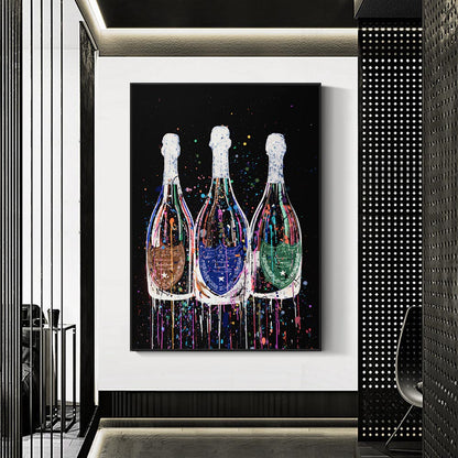 Quadro bottiglia champagne