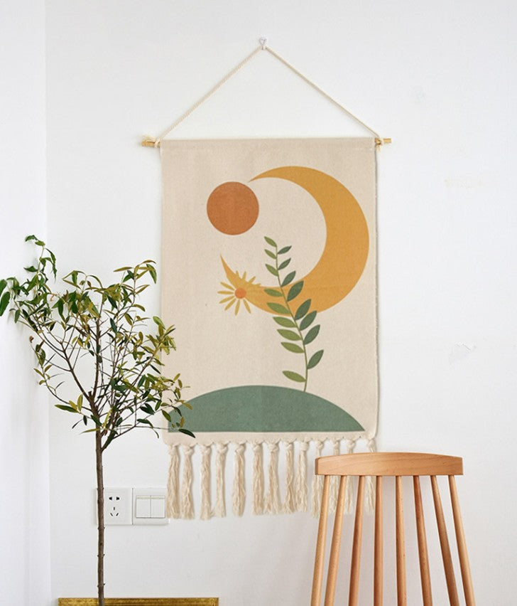 Tappezzeria cotone lino con nappine