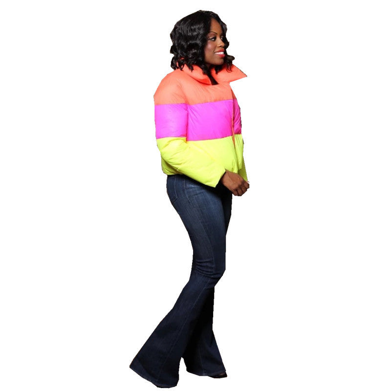 Cappotto mosaico multicolore