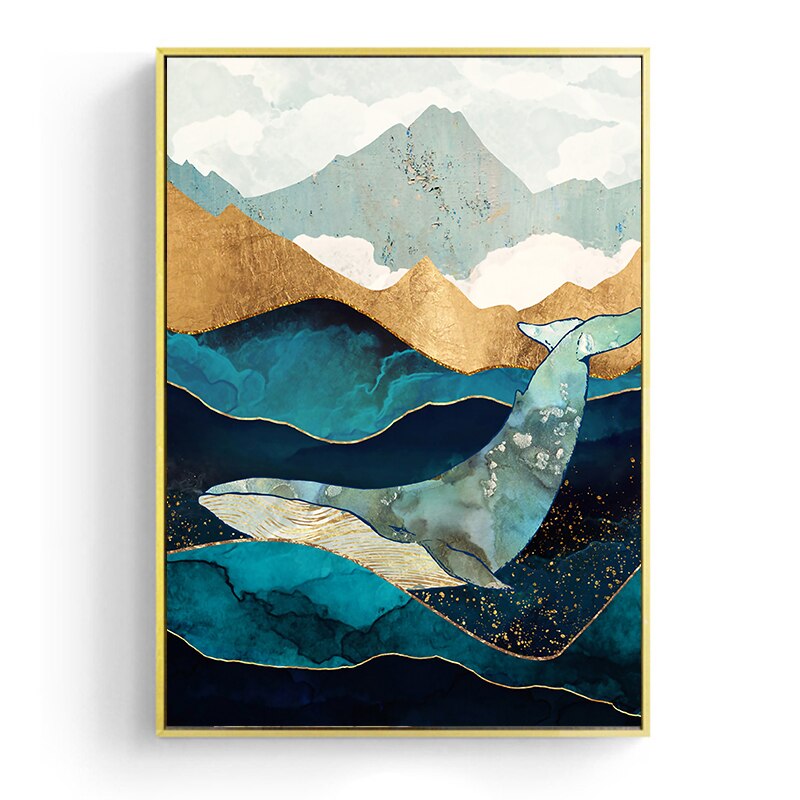 Quadro luna sul mare