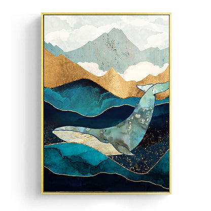 Quadro luna sul mare
