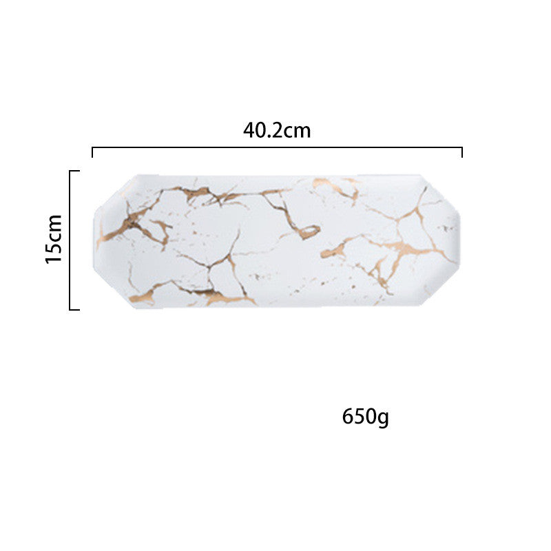 Vassoio ceramica con marmo