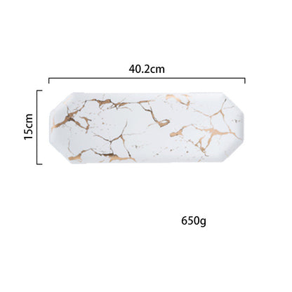 Vassoio ceramica con marmo