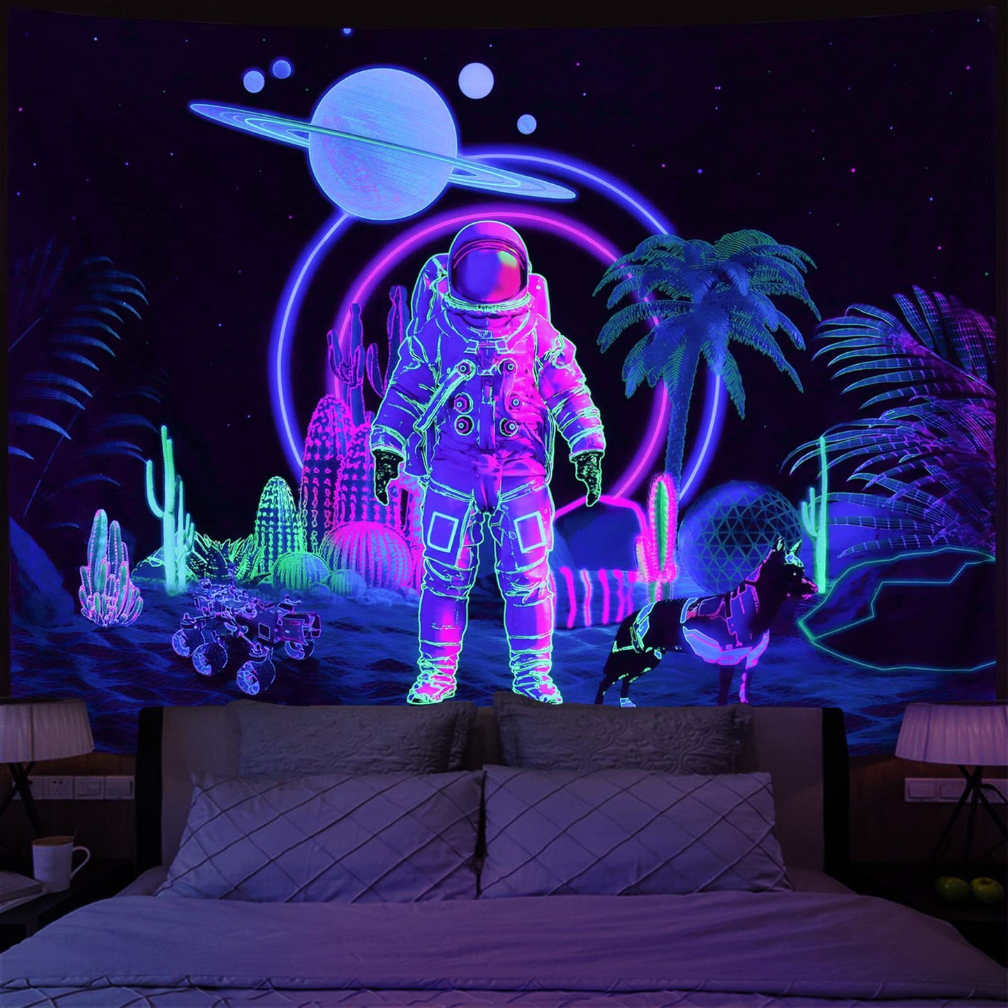 Arazzo minimalista neon