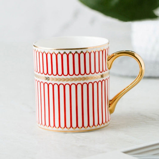 Tazza ceramica dipinta oro