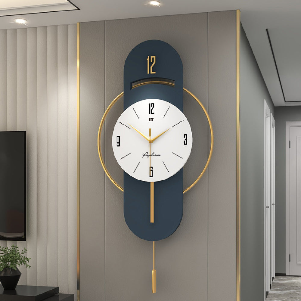 Orologio da parete Forma ovale blu