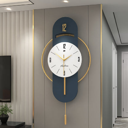 Orologio da parete Forma ovale blu