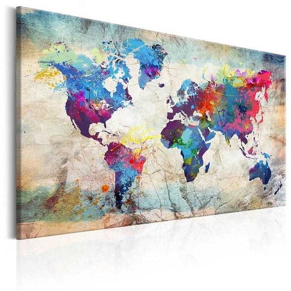 Quadro mappa del mondo