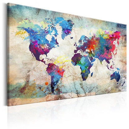 Quadro mappa del mondo