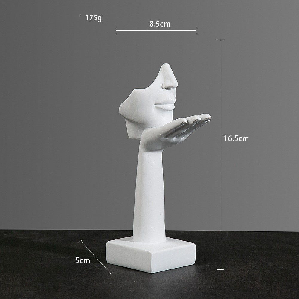 Sculture volti dorate emozioni tre