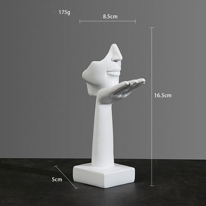 Sculture volti dorate emozioni tre