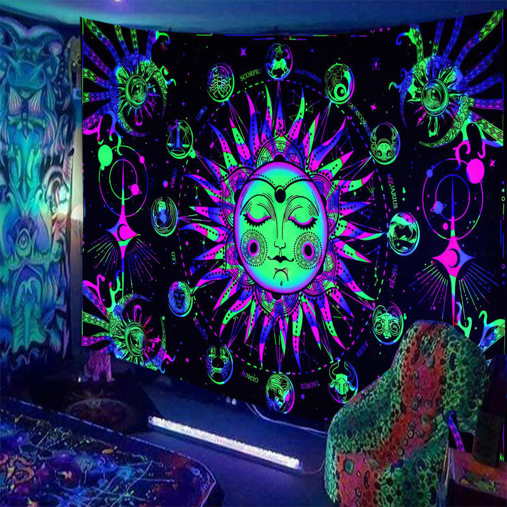 Tappeto Teschio Fluorescente
