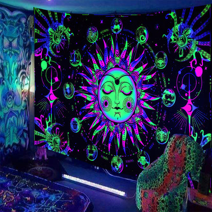 Tappeto Teschio Fluorescente