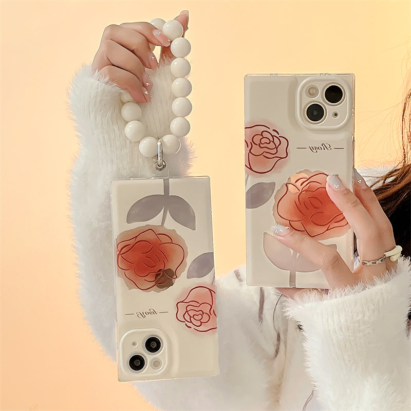 Catena telefono rose dipinto