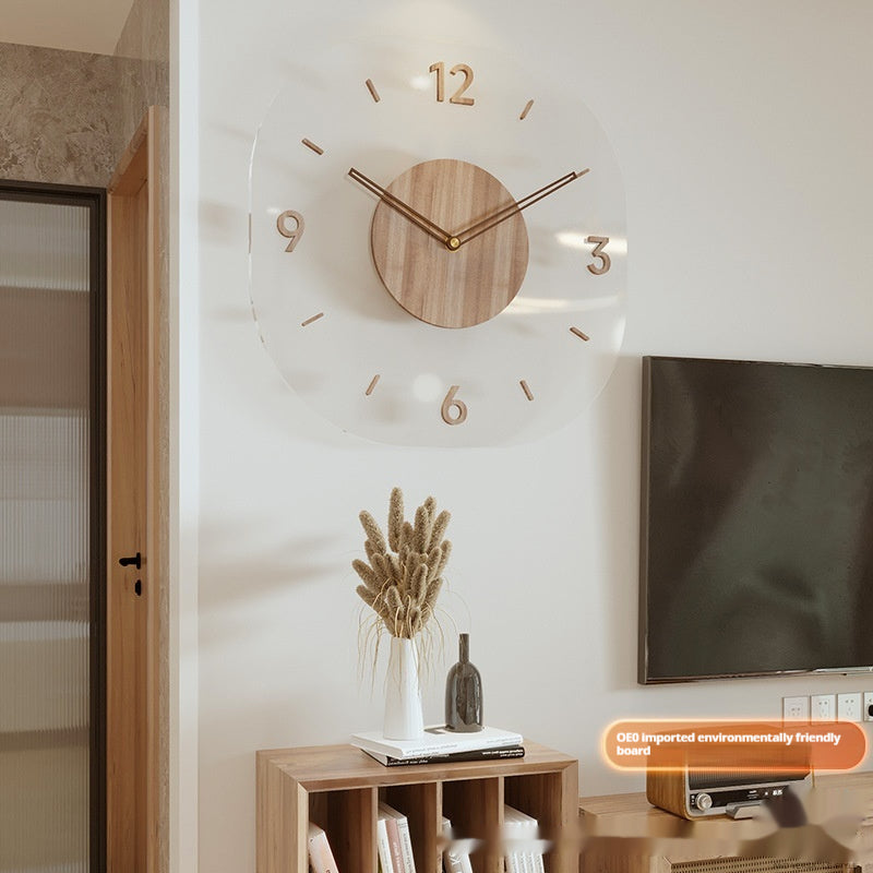 Orologio da parete Quadrato legno naturale