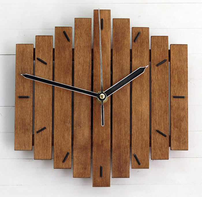 Orologio da parete Legno scuro geometrico