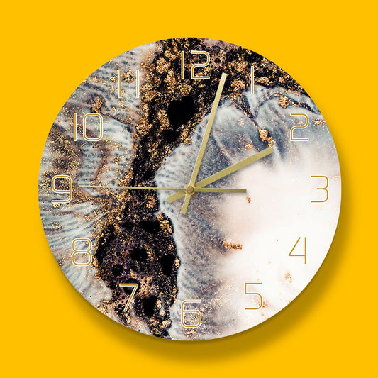 Orologio da parete Geode marmo oro