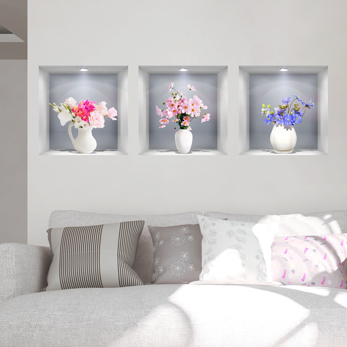 Adesivo murale 3D fiori
