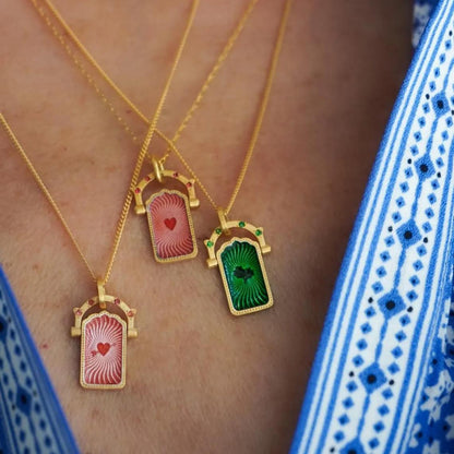 Collana tarocco titanio d'epoca
