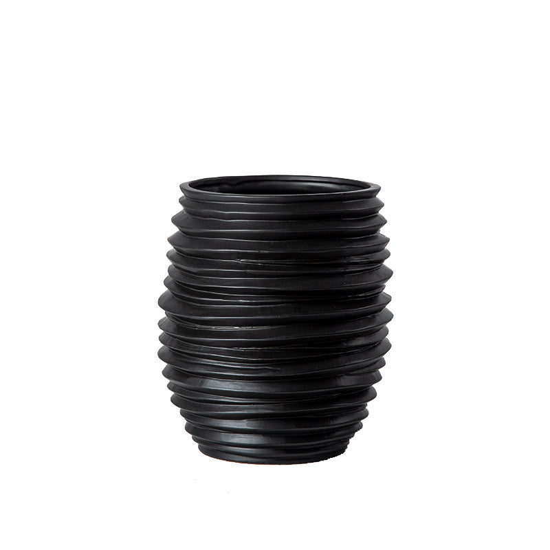 Vaso geometrico bianco-nero