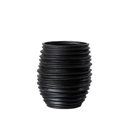 Vaso geometrico bianco-nero