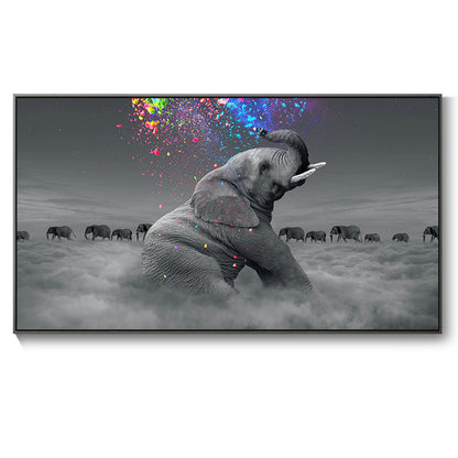 Poster elefante bianco nero