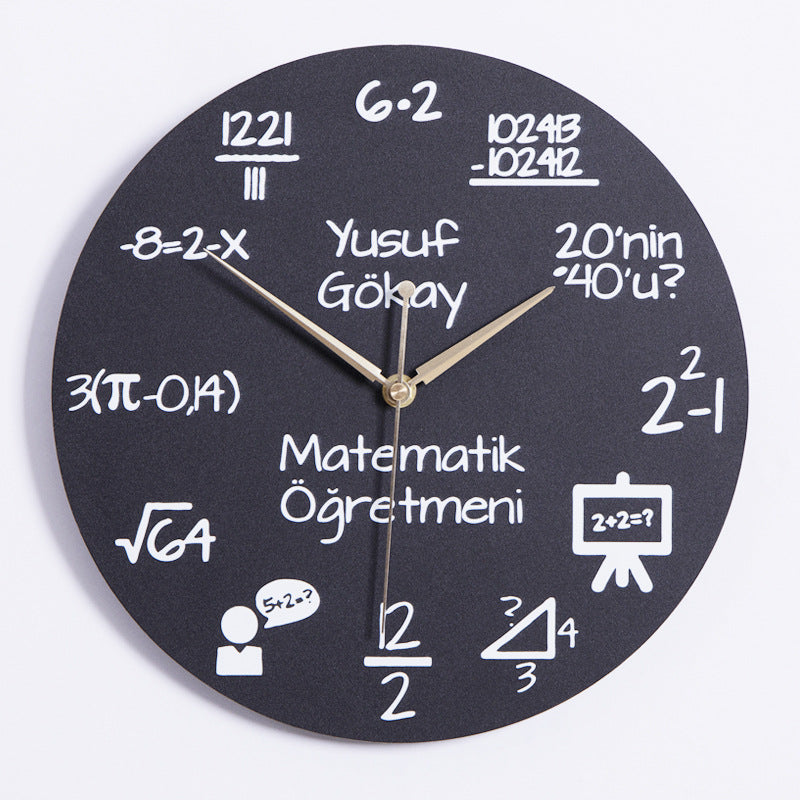 Orologio da parete Formule matematiche nera