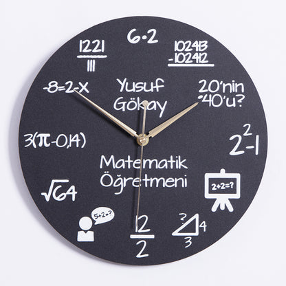 Orologio da parete Formule matematiche nera