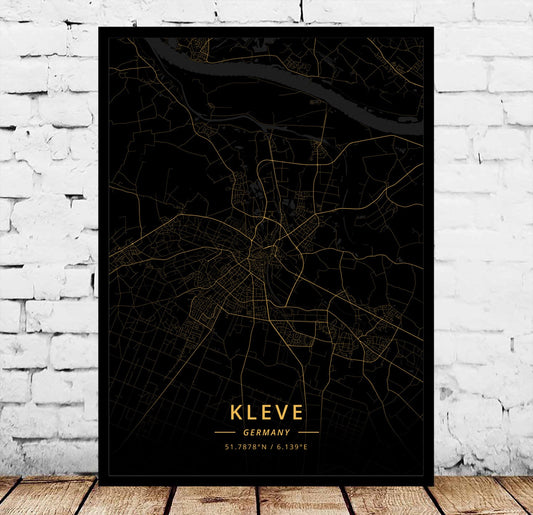 Quadro su tela Mappa di Kleve