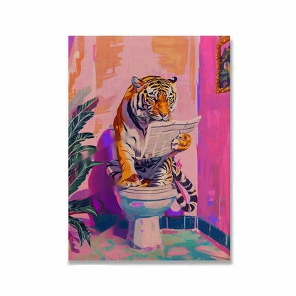Poster tigre in bagno