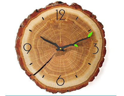 Orologio da parete Tronchi albero anelli legno