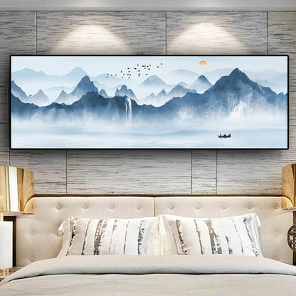 Quadro paesaggio azzurro