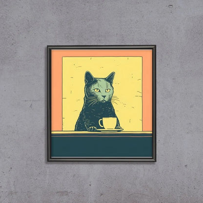 Quadro gatto retrò
