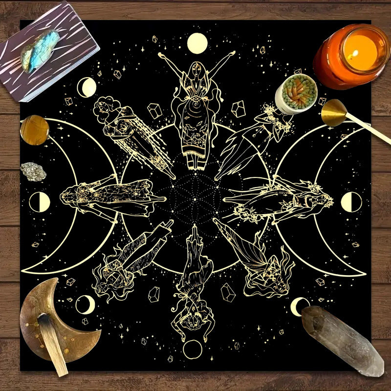 Tovaglia zodiaco cerchio dorato
