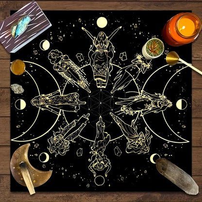 Tovaglia zodiaco cerchio dorato