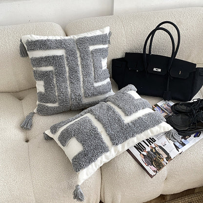 Cuscino boho con nappine