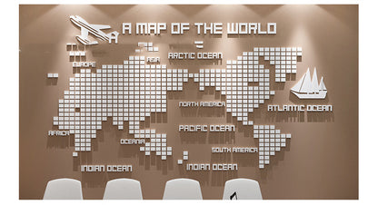 Adesivo murale mosaico mappa 3D