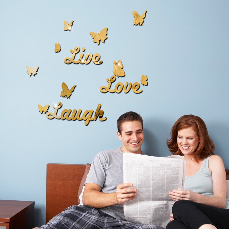 Sticker specchio farfalle