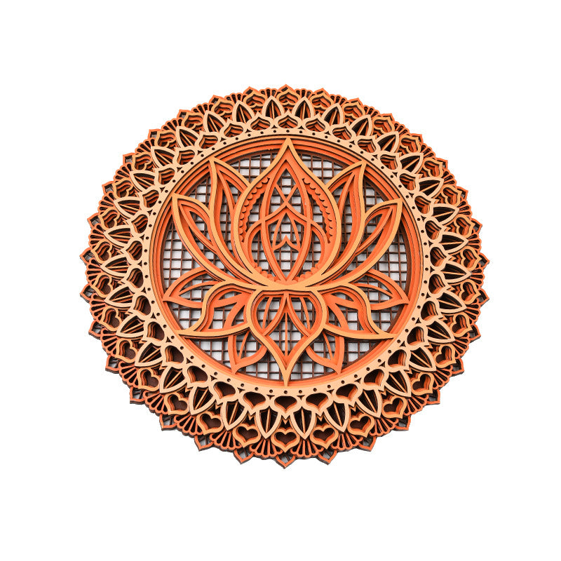 Ciondolo Legno Mandala Loto