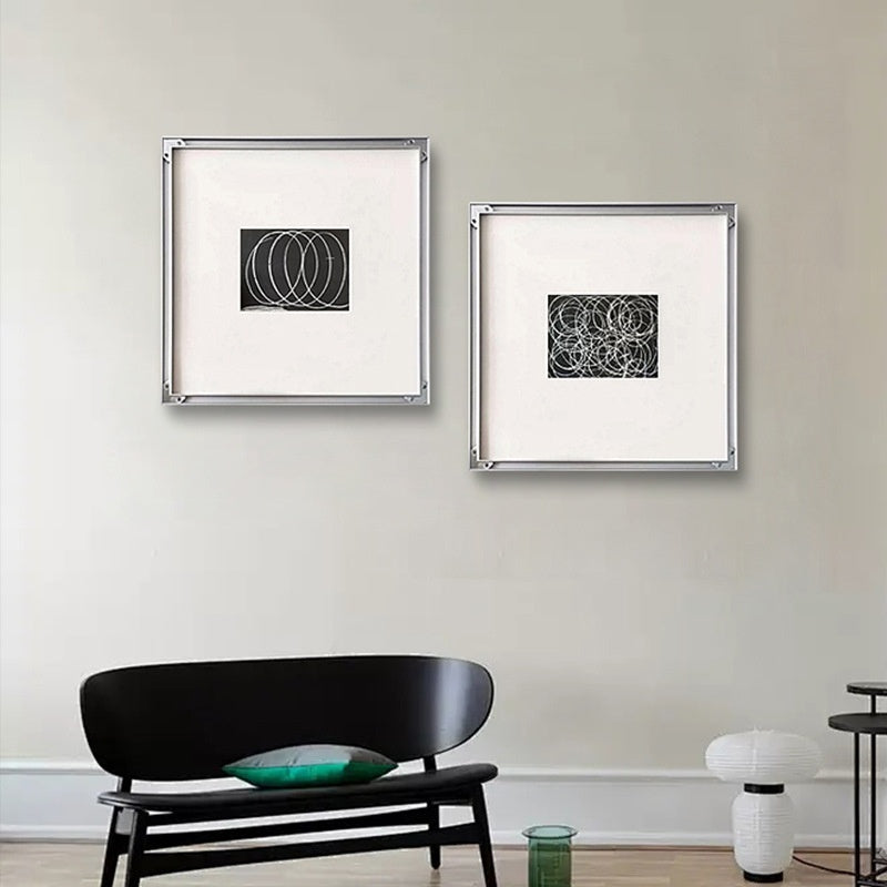 Quadro Linee Bianco Nero
