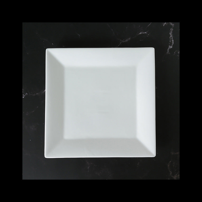 Piatto quadrato bianco